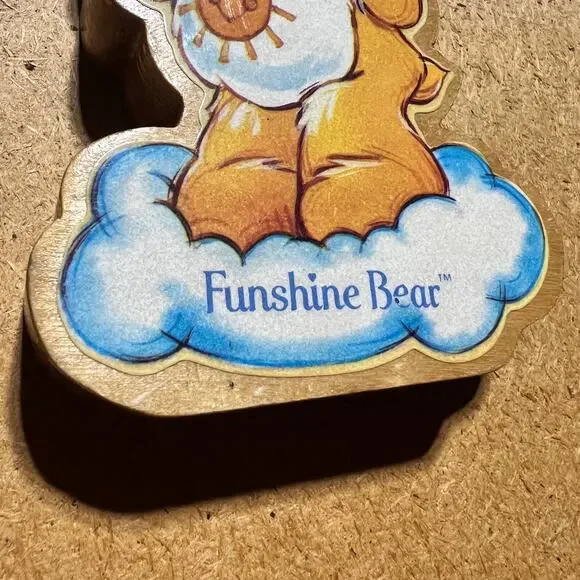 American greetings Funshine Care Bear wood figure cut out thick collectible toy - Picture 5 of 8